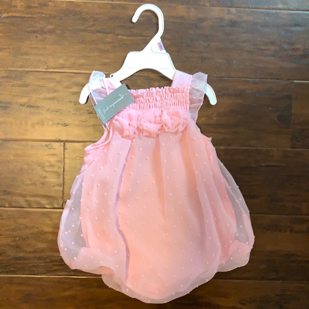NWT Pink Swiss Dot Romper